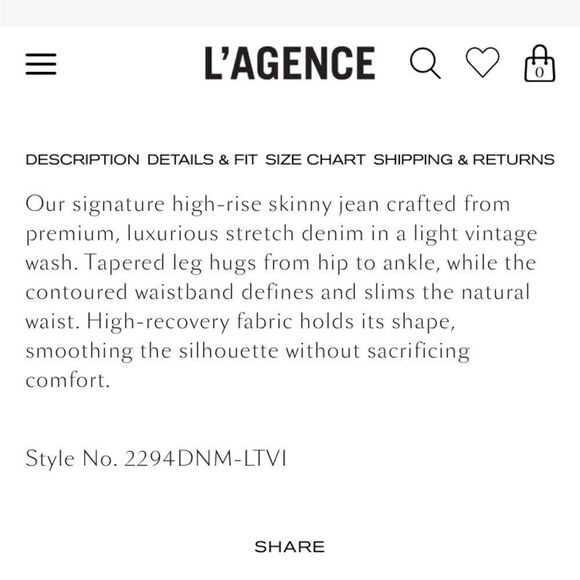 L’AGENCE Jeans Margot High Rise Skinny Ankle Candy Ginger Neutral Quiet Luxury - Picture 13 of 16